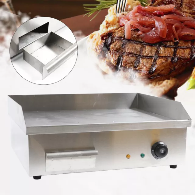 1600W COMMERCIAL ELECTRIC Countertop Griddle Grill BBQ Flat Plate Top ...
