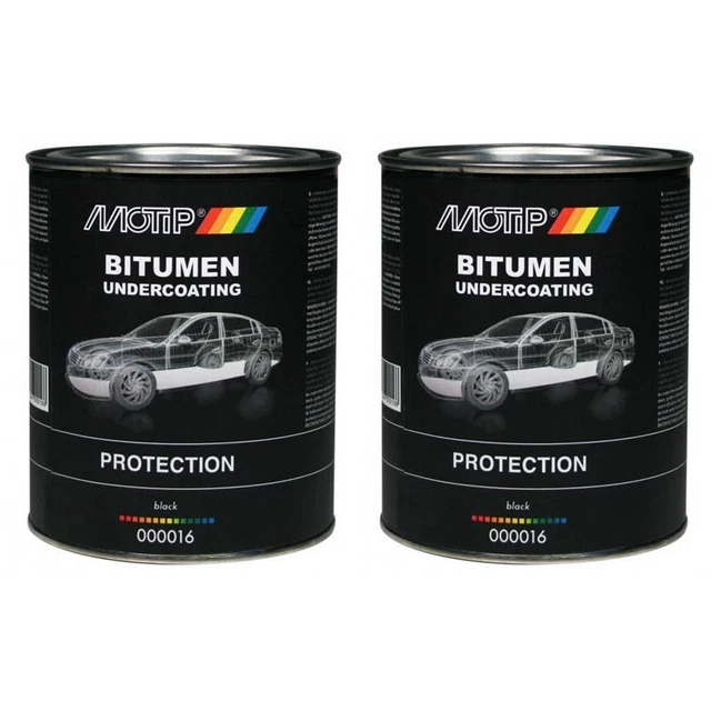 2 x Motip UBS Unterbodenschutz-Pinseldose Bitumen 1,3 kg 000016 Konservierung