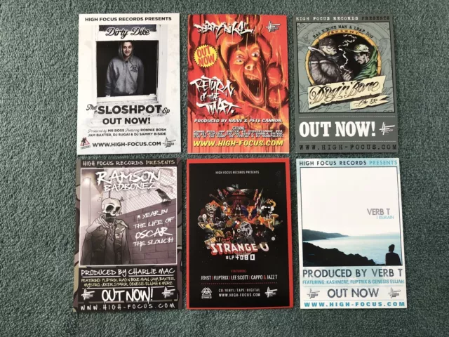 6 High Focus Promo Flyers Stickers Dirty Dike Leaf Dog Ramson Badbonez Verb T