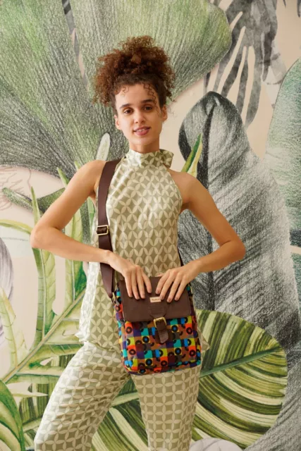 Pinaken Multicolore Uomo Fionda Borsa Con Grande Manico per Donne E Ragazze