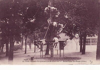 CPA 94 joinville le pont Ecole normale gymnastics and fencing rare card