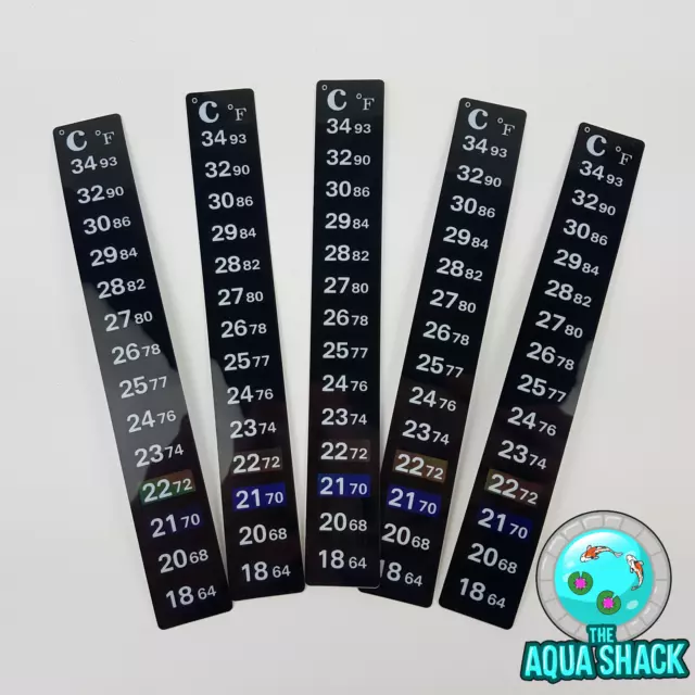 Aquarium Thermometer Stick On LCD Fish Tank Strip Sticker Easy Read Temperature