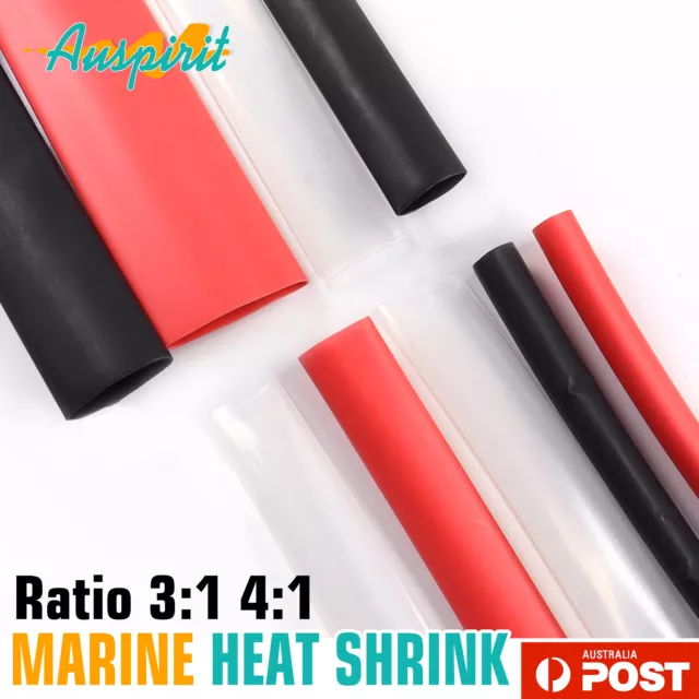 3:1 4:1 Dual Wall Heat Shrink Glue Lined Shrink Wrap Tube Wire Insulation Sleeve