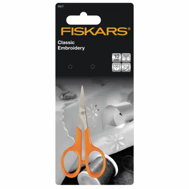 Fiskars 10 cm klassische Nadelarbeitsschere Premium Qualität Stickerei Papierhandwerk