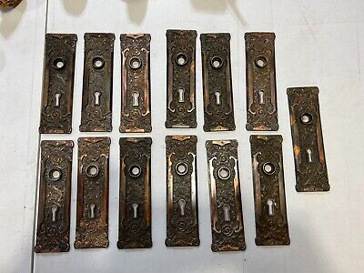 Eastlake Victorian Cast Iron Door Plates