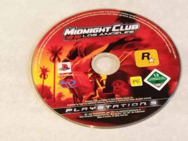 Midnight Club Los Angeles P PS3 sony PS3 PLAYSTATION 3