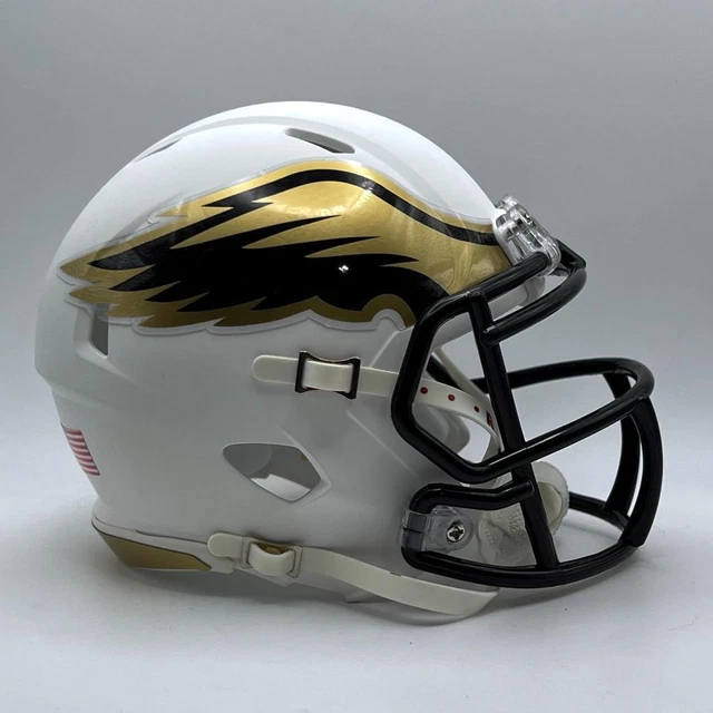 PHILADELPHIA EAGLES CUSTOM Matte White Metallic Gold Mini Football