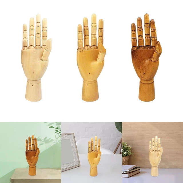 10 Zoll Handgelenkt Holzschaufensterpuppe Schmuck Display Gelenk Rechte Hand