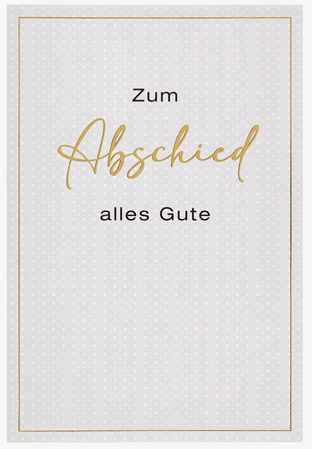 Piccadilly Greetings Abschiedskarte "Goodbye & Goodluck" - 17,8 X 12,7 Cm, Hochwertig Mit Umschlag - Perfekt Zum Weggehen, Jobwechsel Oder Abschied
