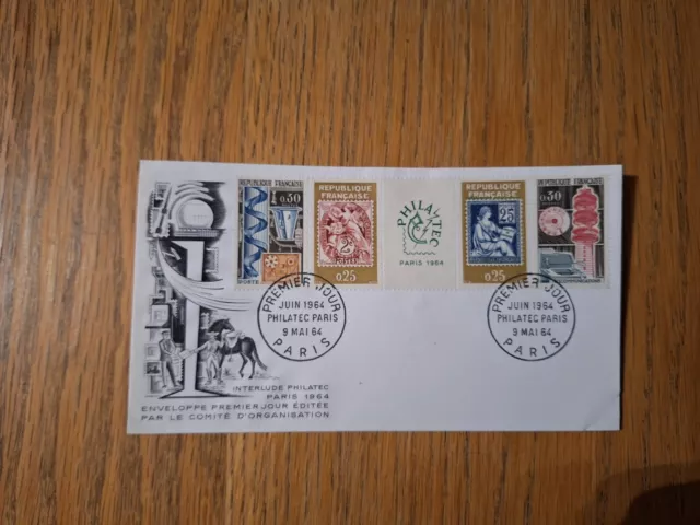 Enveloppe 1er Jour 1964 Philatec Paris V.photo