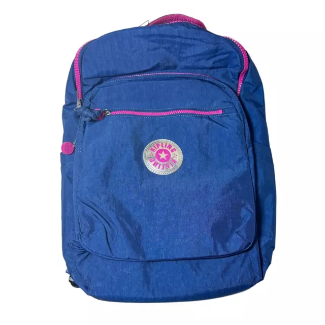 Kipling Seoul Large 15" Laptop Backpack Book Bag Admiral Blue Pink