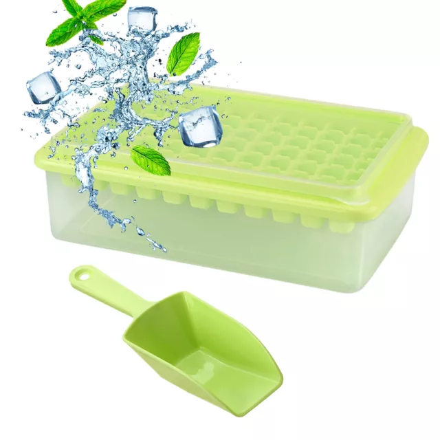 4 Pieces Ice Mold Set Food Grade Ice Making Model (77 Grids Green) FR 2