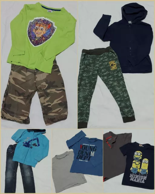 Jungen Bekleidungspaket Gr. 122 / 128 Hosen Shirts Sweatjacke 🐺SET 52🐺