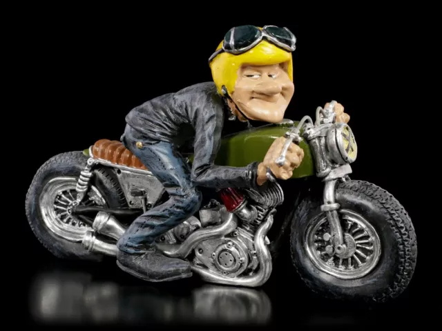 Funny Life Figur - Motorradfahrer mit gelben Helm - Warren Stratford Biker