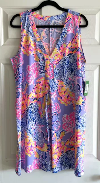 NWT NEW LILLY Pulitzer Amina Swing Dress Lilac Verbena So Snappy Reduced Xl Pink 98.00 PicClick