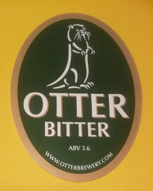 Beer pump clip badge front OTTER brewery OTTER BITTER real ale Devon