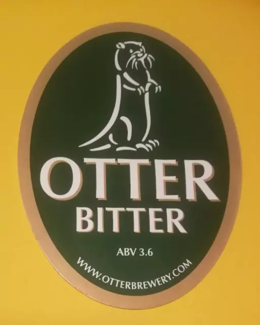 Beer pump clip badge front OTTER brewery OTTER BITTER real ale Devon