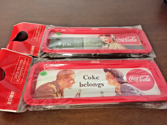 Coca Cola  Due Vassoietti In Metallo  Cm 20X7,5  Blisterati