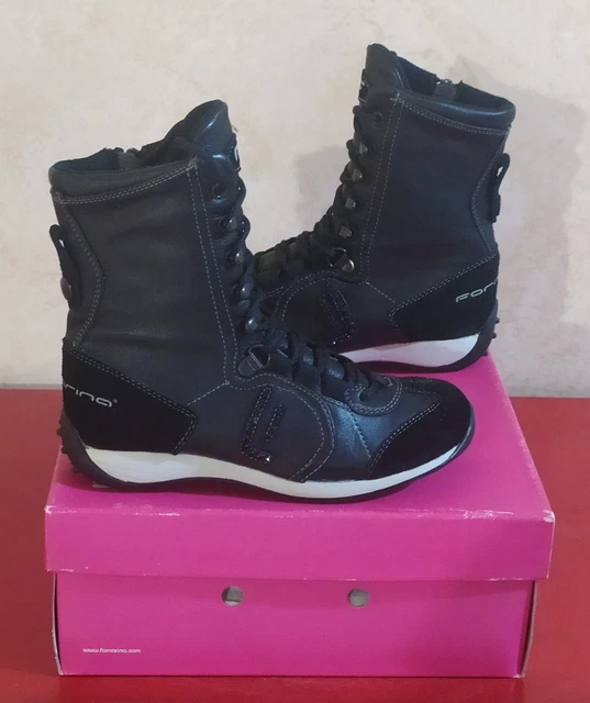 SCARPE ANFIBI BAMBINA Fornarina Pelle Marrone tg 32 EUR Nuovo con