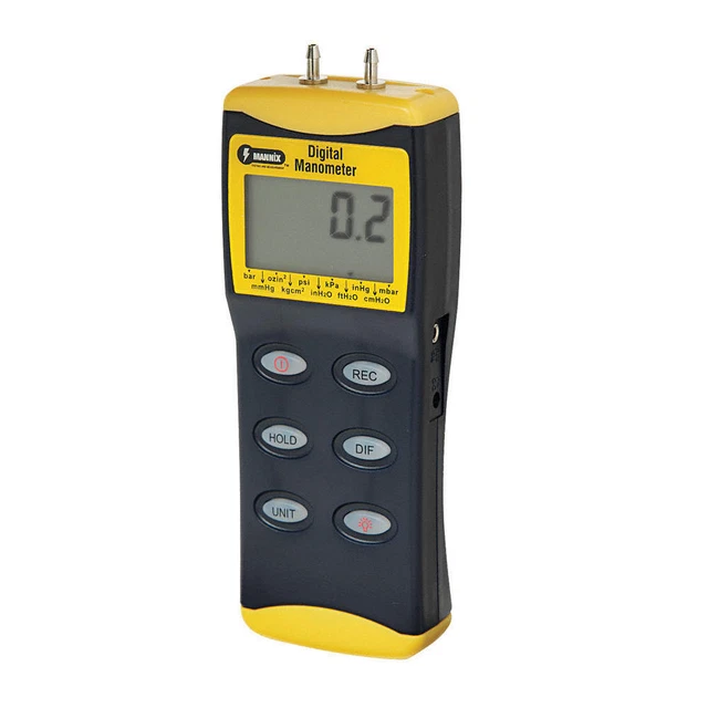 GENERAL DM8200 Digital Manometer, 0 psi to 100 psi