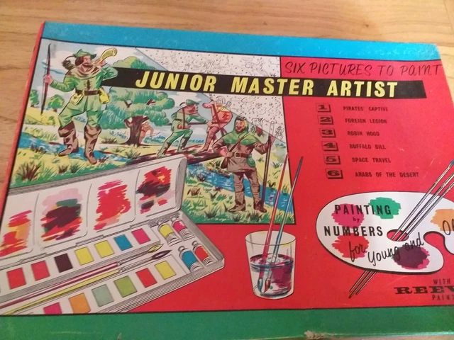 Vintage malen nach zahlen spiel robin hood buffalo bill plus andere