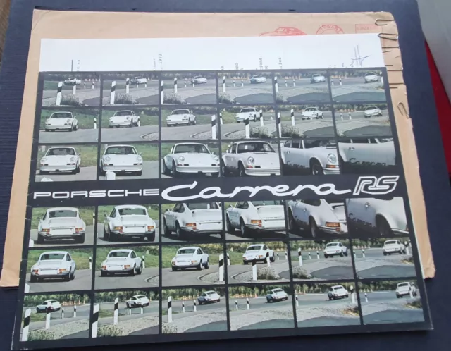 RARE ! 1972 1973 Porsche 911 Carrera RS english sales catalog brochure factory