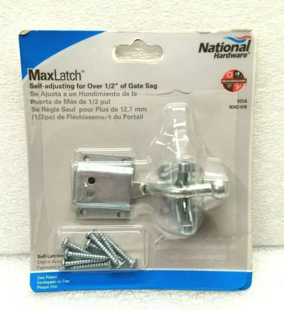 National Hardware Gate Latch N342-618 V21A Max Latch - Zinc Plated