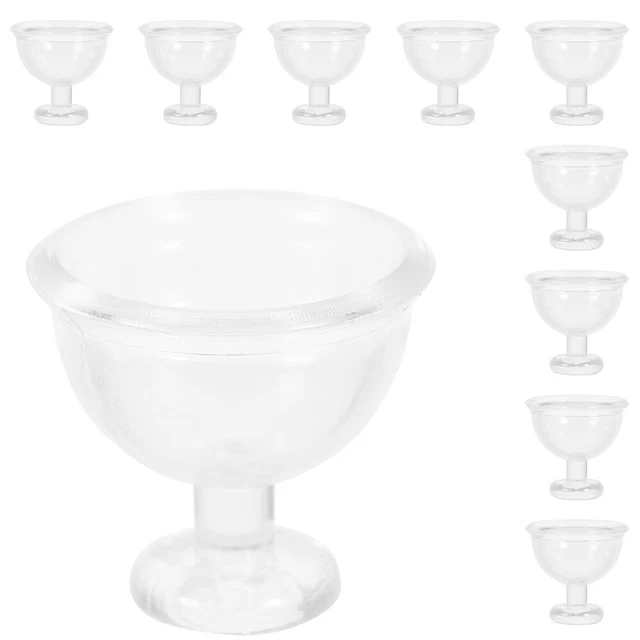 12 tazas de plástico para casa de muñecas mini tazas de espuma transparente