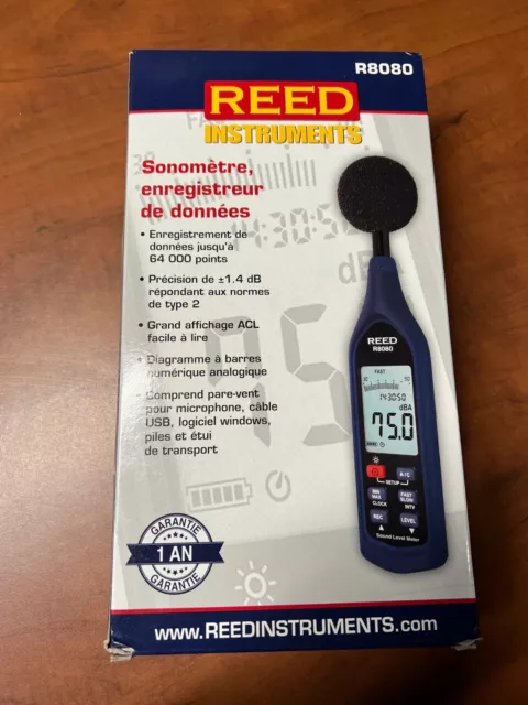 Reed Instruments R8080 Sound Level Meter, Datalogger With Bargraph, 30 To 130 Db