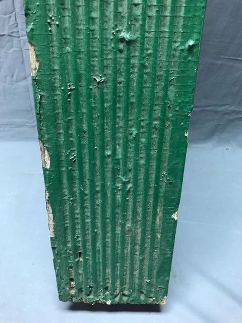 Vintage Shabby Green Fluted Bullseyes Porch Post 6x42 Old Chic Garden 1208-22B 2
