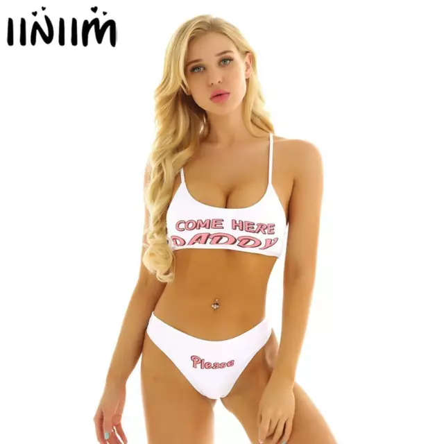 iiniim Womens Female Summer Straps Printed Mini Camisole Bra Crop Tops with