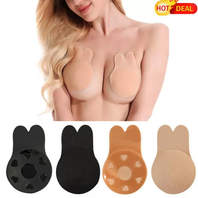 Women Strapless Party Invisible Bra Silicone Self-Adhesive Push Up Nipple Covers