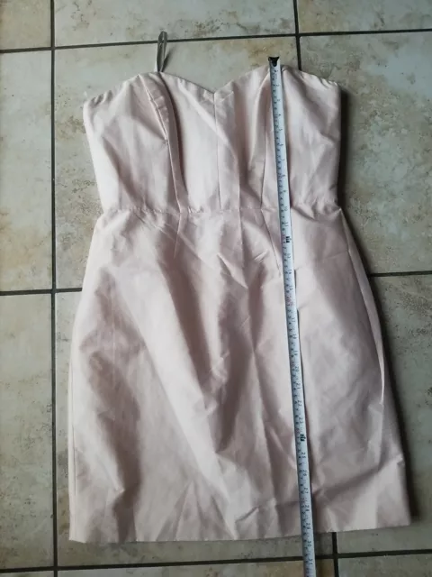 Monique Lhuillier Bridesmaids Women's Dress Strapless Pink Pearl Cream Size 10