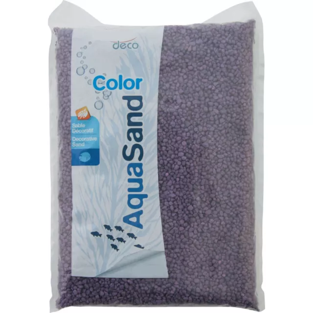 Sable décoratif 2-3 mm aqua Sand violet améthyste 1kg pour aquarium.