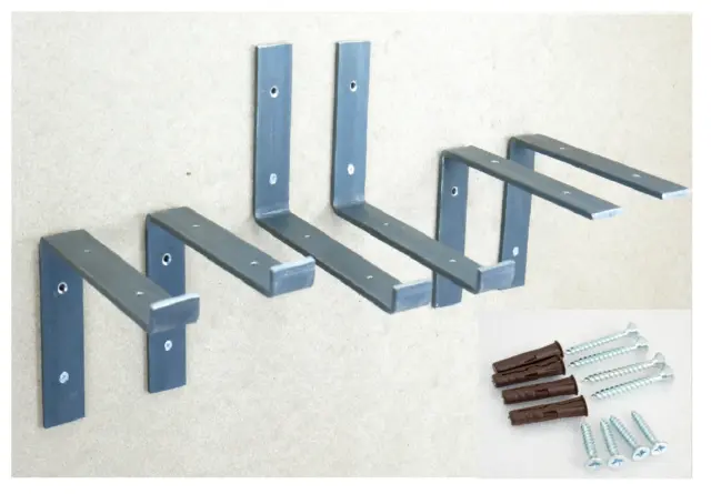 Scaffold Board Shelf Metal Brackets Industrial Rustic Handmade Steel
