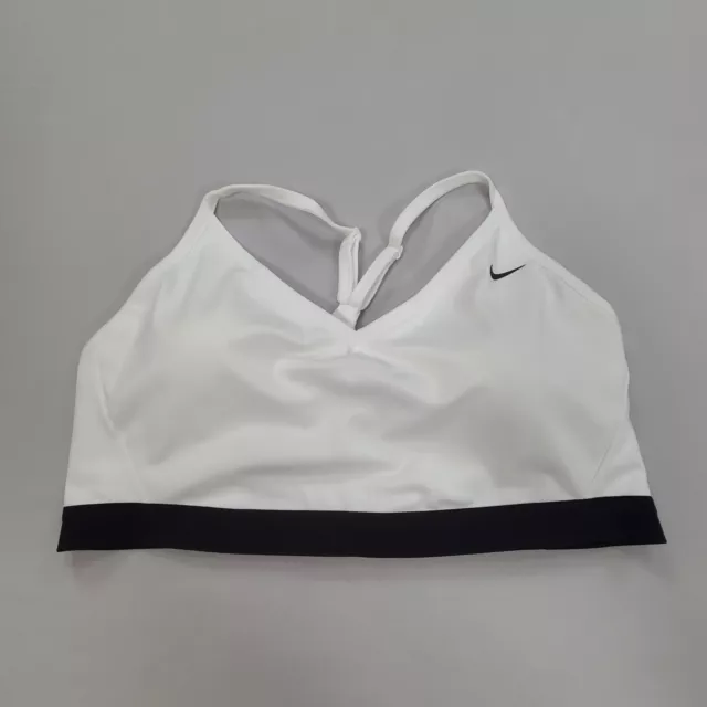 Nike Bra Womens 2XL XXL White Sports Bra Pro Indy Light Support Training Ladies