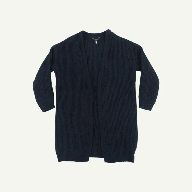 Joules Womens Navy Acrylic Blend V-Neck Long sleeved Cardigan 36" 12