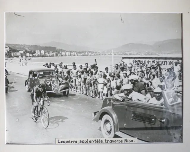 TOUR DE FRANCE 1936 - Grande Photo de presse 30x40cm - NICE - Fabio EZQUERRA