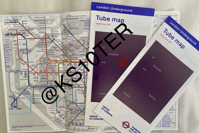 Extend Tube Map TWO PACK! SEPTEMBER 2021 London Underground Tube Map NEW Northern Line ...