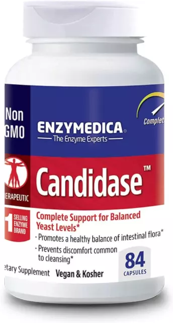 Enzymedica Candidase 84 Capsules, Intestin & Microbiome Santé, Digestif Support