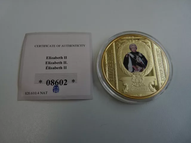 AMERICAN MINT 2017 Elizabeth II Commemorative 24k gold plated coin