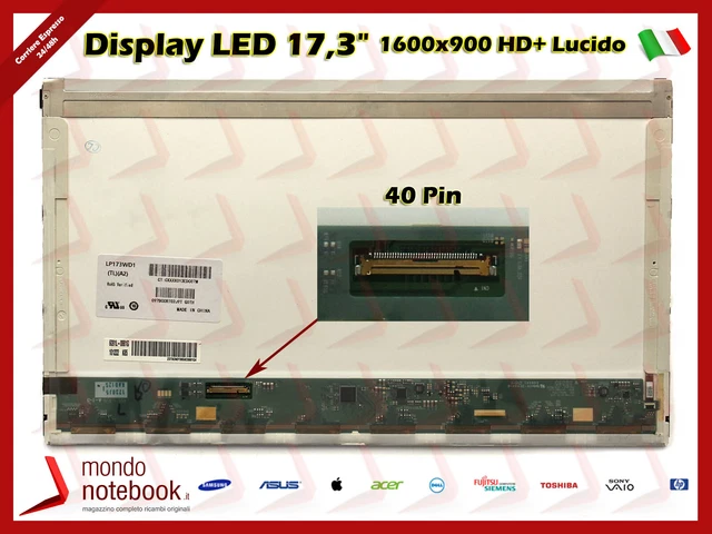 Dalle écran LCD LED 17,3 Pouces Compatible N173FGE-L63 - Remplacement Pour PC Portable - Neuf - Garantie 1 An