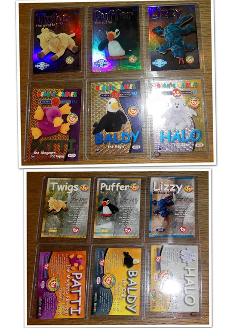 NEUW: 6 TY Beanie Babies Collectors Cards GEBURTSTAGSKARTEN+RUHESTAND