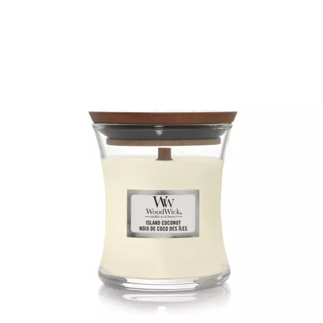 WoodWick Candle Island Coconut Mini Hourglass Scent Decor Gift Fragrance