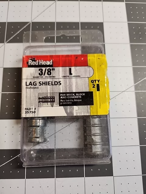 2 Pack Red Head 3/8 in. Large Masonry Anchor Lag Shields #35750