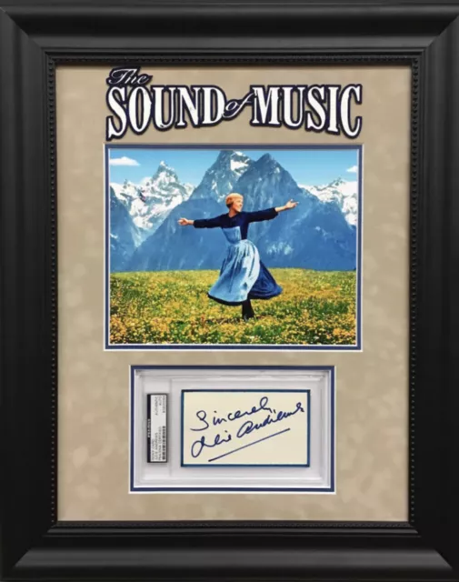 Julie Andrews Signed "The Sound of Music" 18x22 Custom Framed PSA Encapsulated Julie Andrews Signed "The Sound of Music" 18x22 Custom Framed PSA Encapsulated
