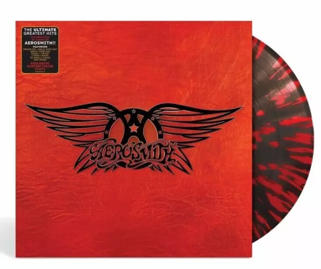 Aerosmith Greatest Hits double album vinyle rouge noir (red & black vinyl 2 LPs)