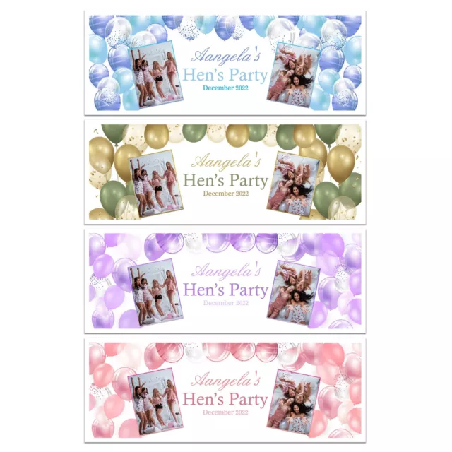 Personalised Hen Do Banner Party Bride To Be Shower Photo Name  Wall Decoration