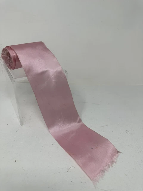 Cinta satinada rosa púrpura vintage de 5" de ancho costura artesanal