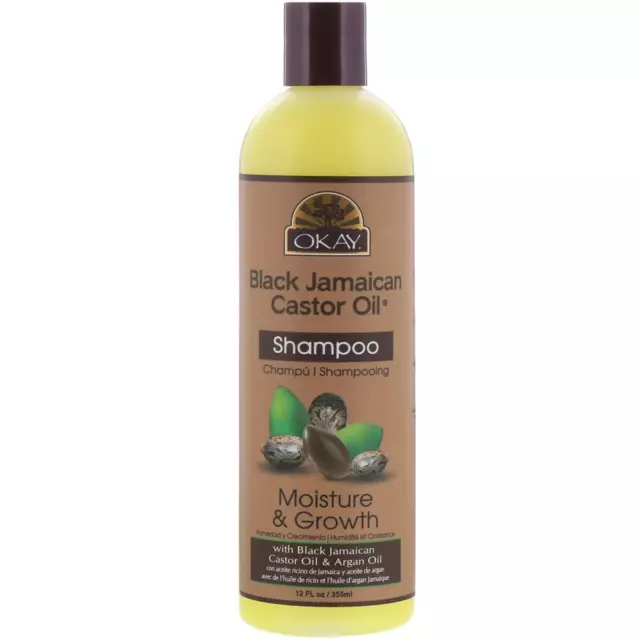 Okay Pure Naturals, Black Jamaican Castor Oil, Shampoo, 12 fl oz (355 ml)